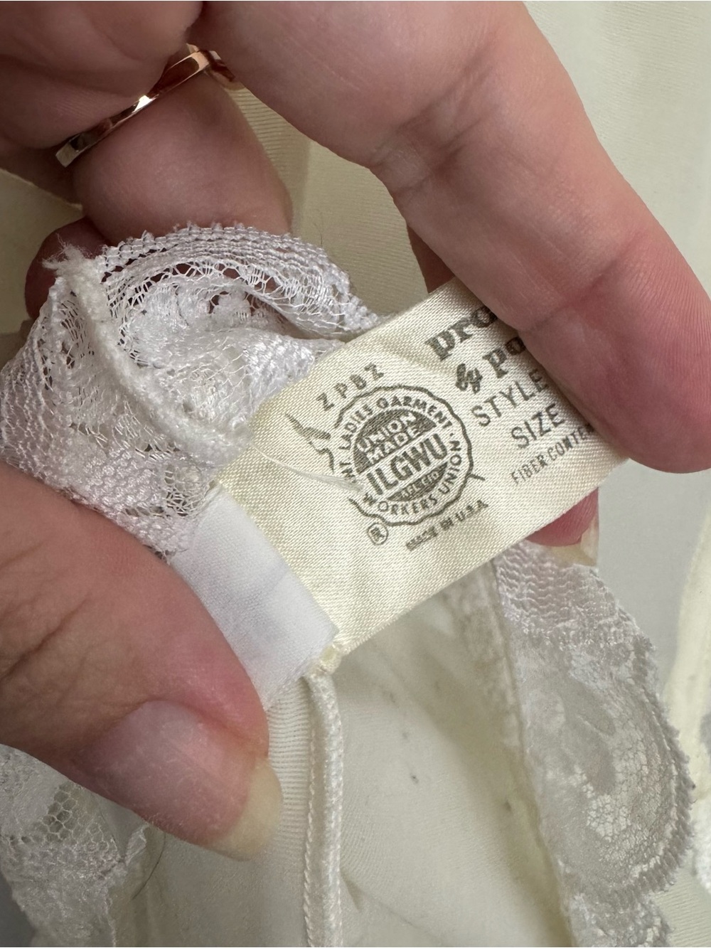 Vintage Union Made Dolores for Poirette Lace Bustier Bodysuit Ivory Lingerie 36 - Picture 7 of 7